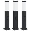 Vidaxx bolardo de iluminación con enchufe 3 piezas 50 cm negro IP44