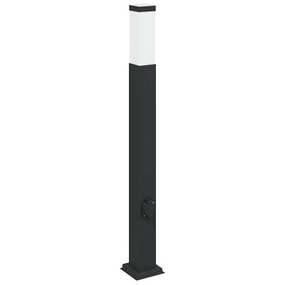 Vidaxx bollard light with socket 80 cm black IP44