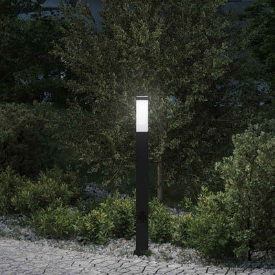 Vidaxx bollard light with socket 80 cm black IP44
