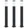 Illuminazione a paletto Vidaxx con presa 3 pezzi 80 cm nero IP44