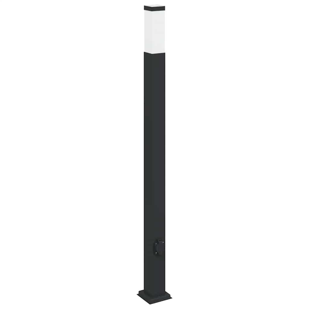 Paletto luminoso Vidaxx con presa 110 cm nero IP44