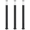 Vidaxl bolderverlichting met stopcontact 3 stuks 110 cm zwart ip44