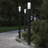 Vidaxx bolardo luminoso con enchufe 3 piezas 110 cm negro IP44