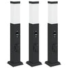 Vidaxl bolderverlichting met sensor en stopcontact 3 stuks 50 cm zwart ip44