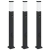 Vidaxl bolderverlichting met sensor en stopcontact 3 stuks 80 cm zwart ip44