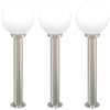 Vidaxl bolderverlichting 3 stuks 80 cm rvs ip44