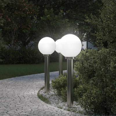 Vidaxx bolardo iluminación 3 piezas 80 cm acero inoxidable IP44