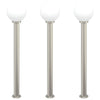 Vidaxx bolardo iluminación 3 piezas 120 cm acero inoxidable IP44