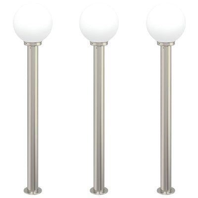 Vidaxx bolardo iluminación 3 piezas 120 cm acero inoxidable IP44