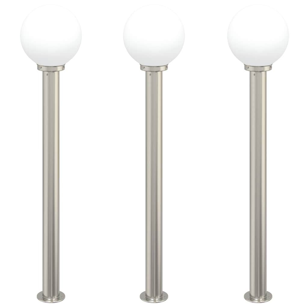 Vidaxx paletto luminoso 3 pezzi 120 cm in acciaio inossidabile IP44