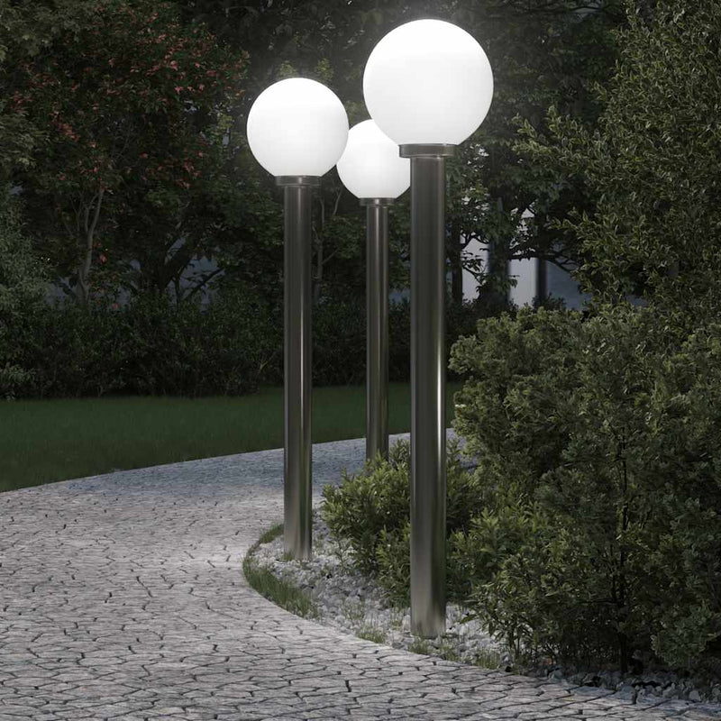 Vidaxx bolardo iluminación 3 piezas 120 cm acero inoxidable IP44