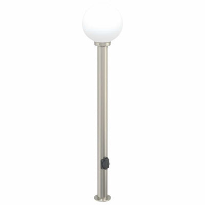 Paletto luminoso Vidaxx con presa 120 cm in acciaio inossidabile IP44