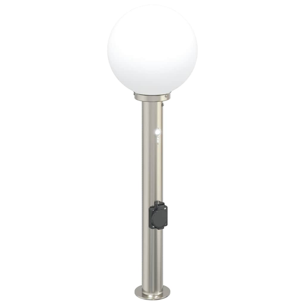 Baliza luminosa Vidaxl con sensor y casquillo 80 cm acero inoxidable IP44