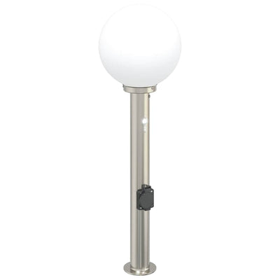 Baliza luminosa Vidaxl con sensor y casquillo 80 cm acero inoxidable IP44