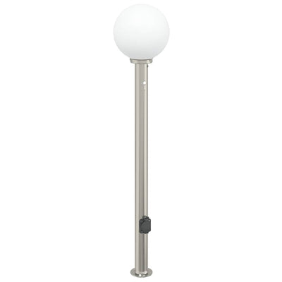 Vidaxl bolderarmatuur met sensor en stopcontact 120 cm roestvrij staal ip44