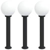VidaXL paletto luminoso 3 pezzi 80 cm nero IP44