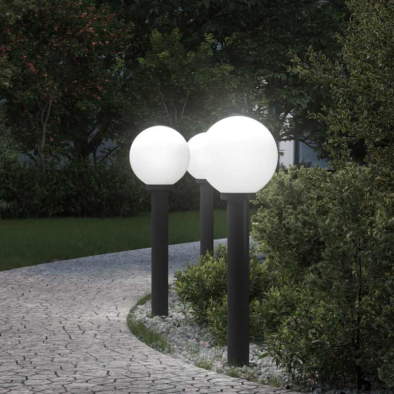 VidaXL paletto luminoso 3 pezzi 80 cm nero IP44