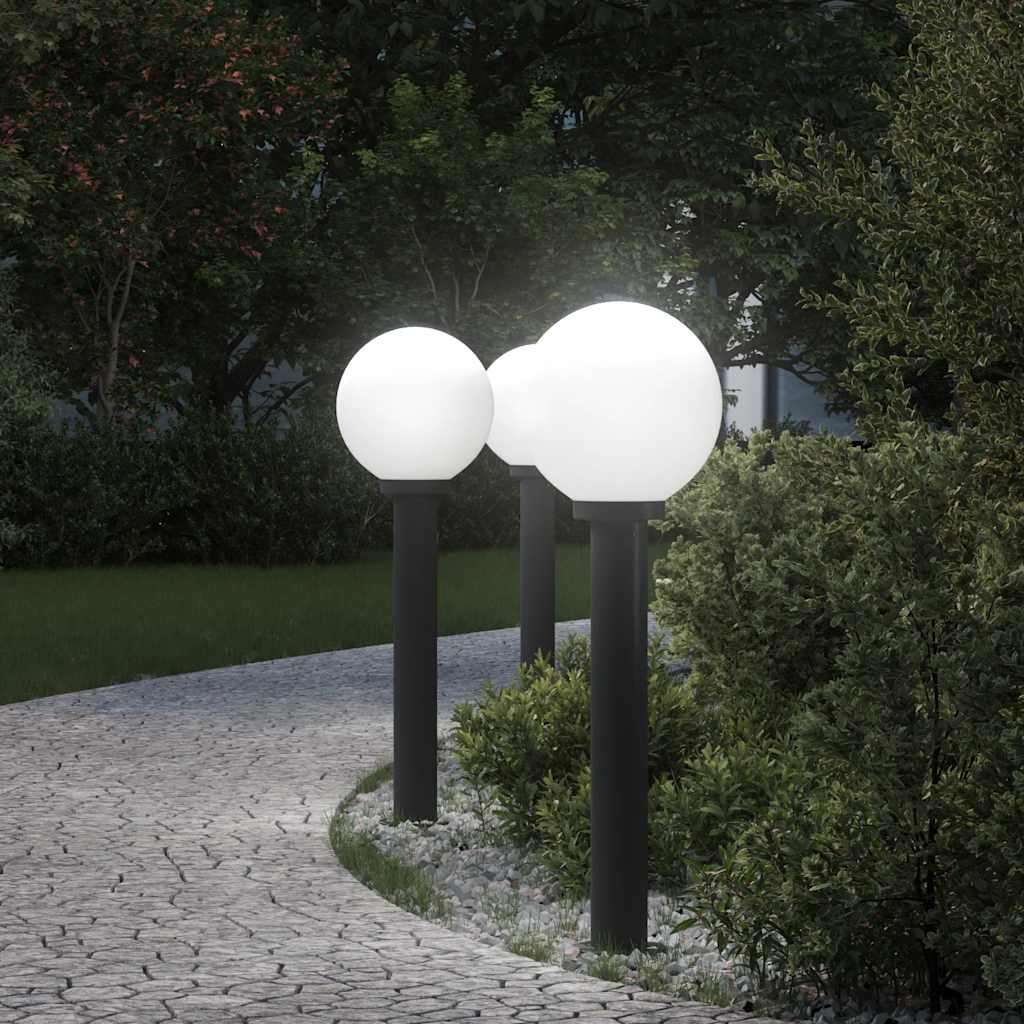 VidaXL paletto luminoso 3 pezzi 80 cm nero IP44