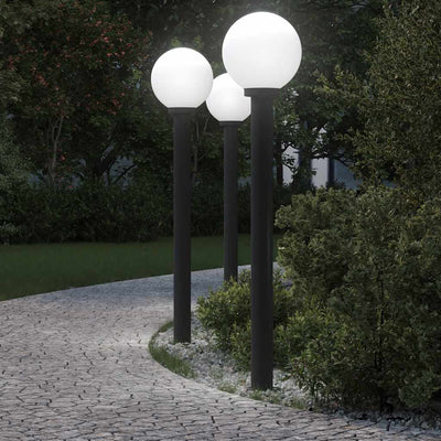 VidaXL bolardo luminoso 3 piezas 120 cm negro IP44