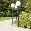 Vidaxl bolderverlichting met sensor 3 stuks 120 cm zwart ip44