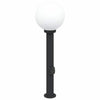 Vidaxl bolderarmatuur met stopcontact 80 cm zwart ip44