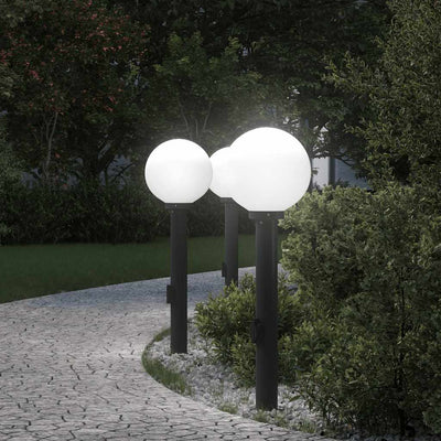 Illuminazione a paletto Vidaxx con presa 3 pezzi 80 cm nero IP44