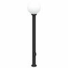 Vidaxl bolderarmatuur met stopcontact 120 cm zwart ip44