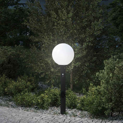 Paletto luminoso Vidaxx con sensore e presa 80 cm nero IP44