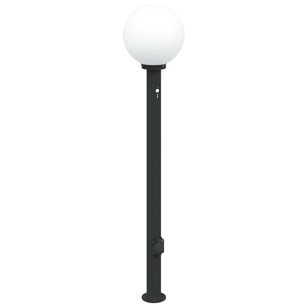 Paletto luminoso Vidaxx con sensore e presa 120 cm nero IP44