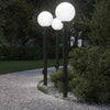 Illuminazione a paletto Vidaxx con sensore e presa 3 pezzi 120 cm nero IP44