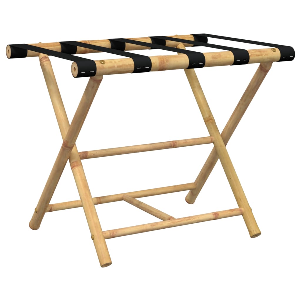 Rack per bagagli Vidaxl Crollabile 62x42x50,5 cm Bamboo