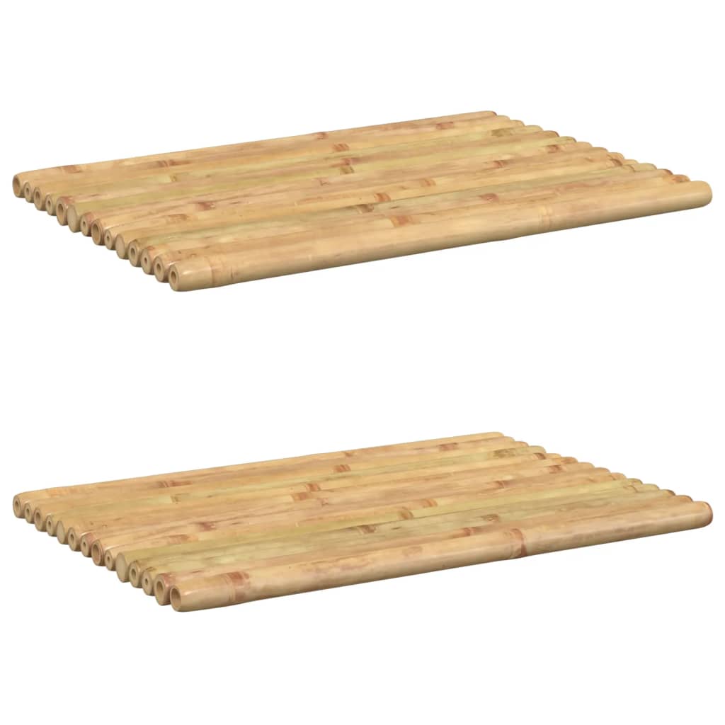 Tappetini da bagno Vidaxl 2 St 50x35 cm Bamboo