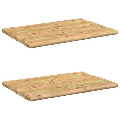 Tappetini da bagno Vidaxl 2 St 50x35 cm Bamboo