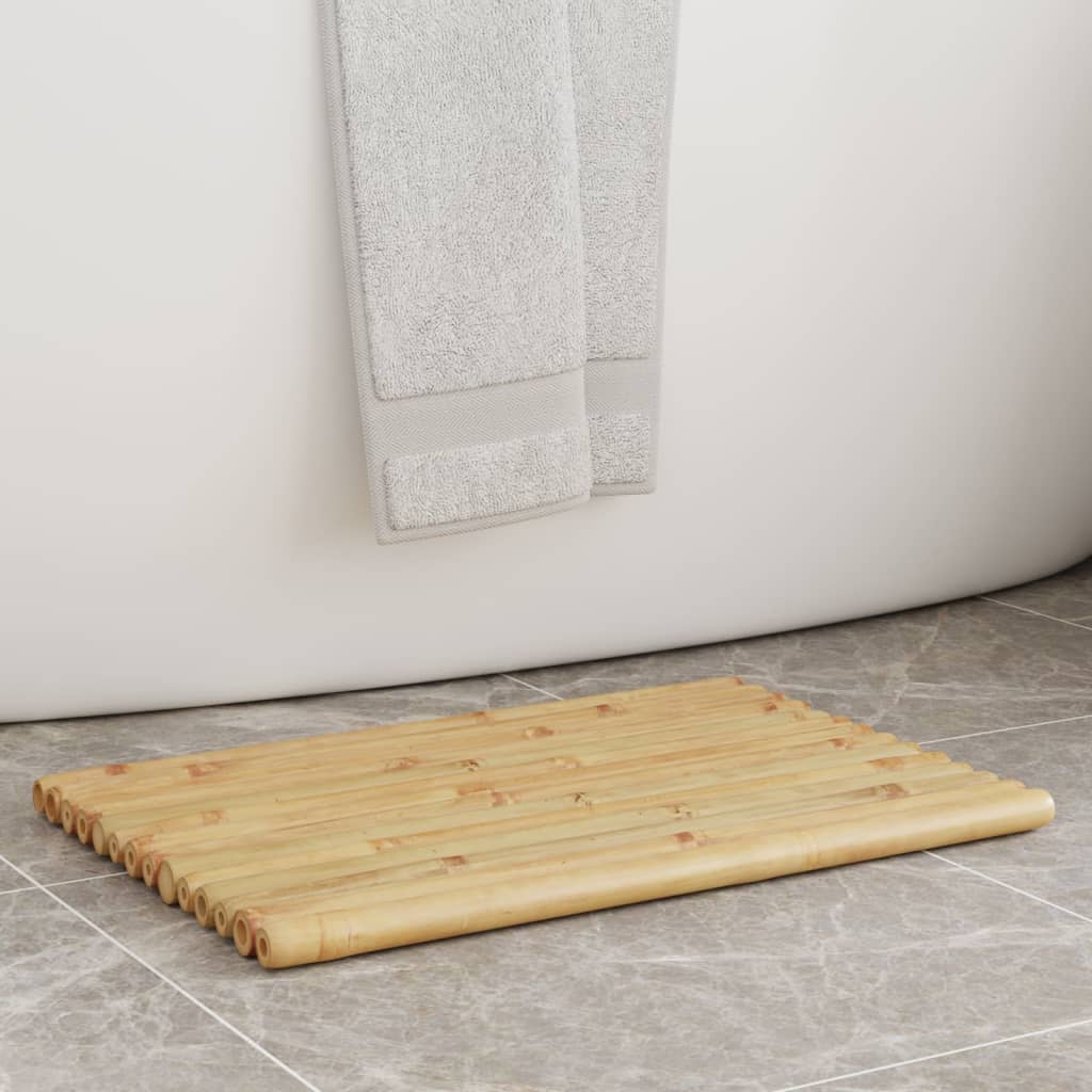 Tappetini da bagno Vidaxl 2 St 50x35 cm Bamboo