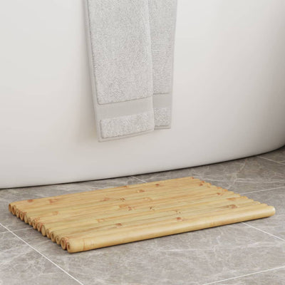 Tappetini da bagno Vidaxl 2 St 50x35 cm Bamboo