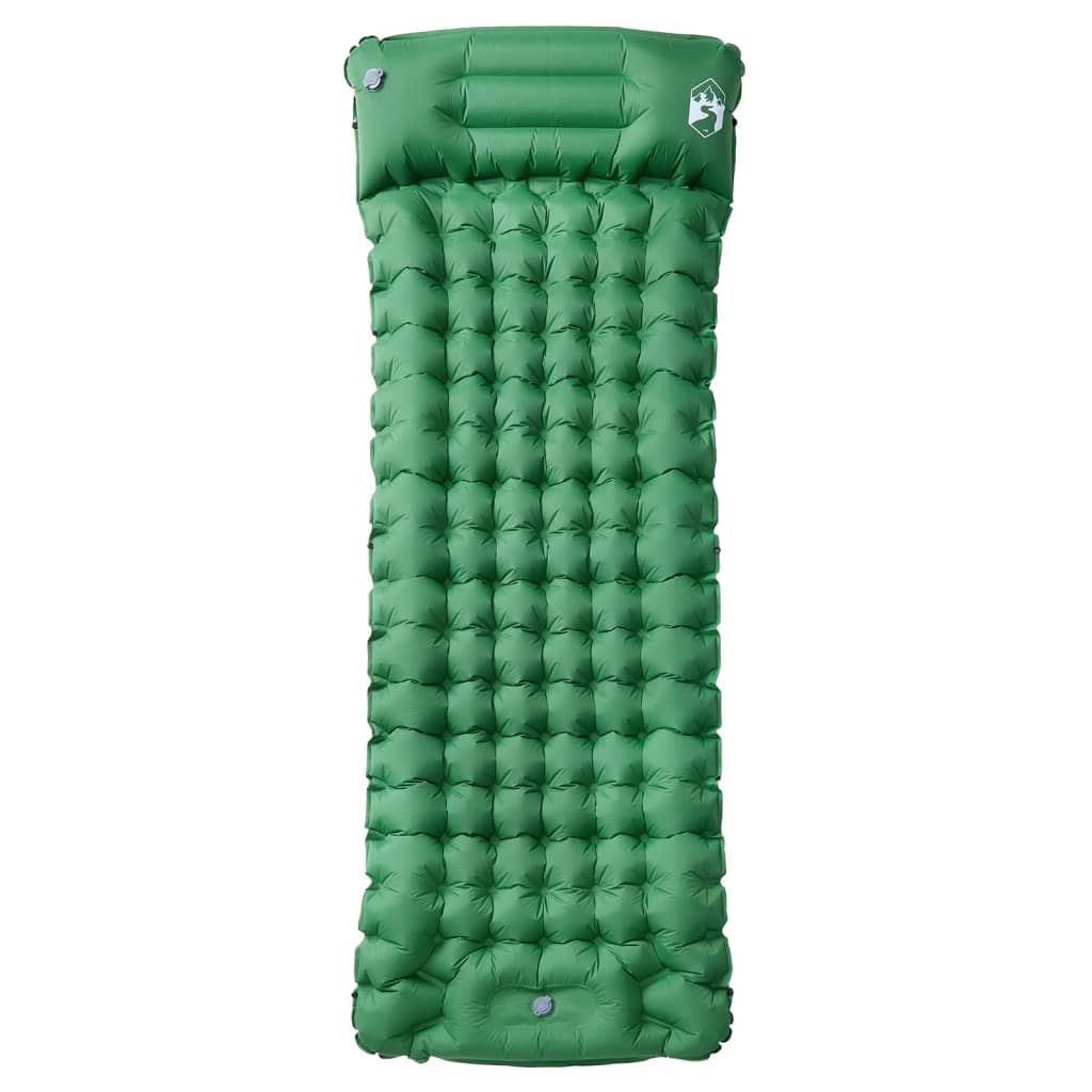 Colchón de campamento de Vidaxl con almohada de vegetación de 1 persona auto-uper