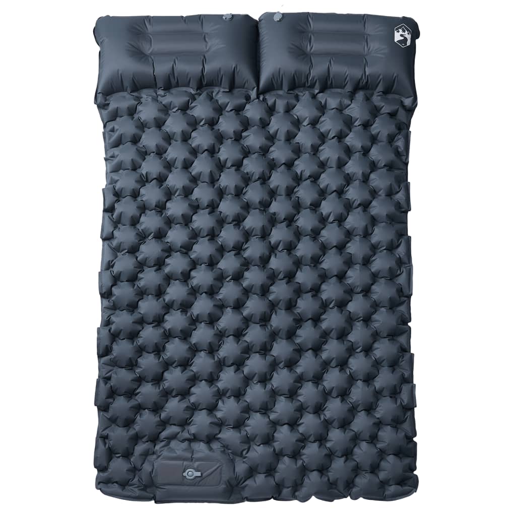 Vidaxl kampeermatras met kussens zelfopblazend 2-persoons grijs