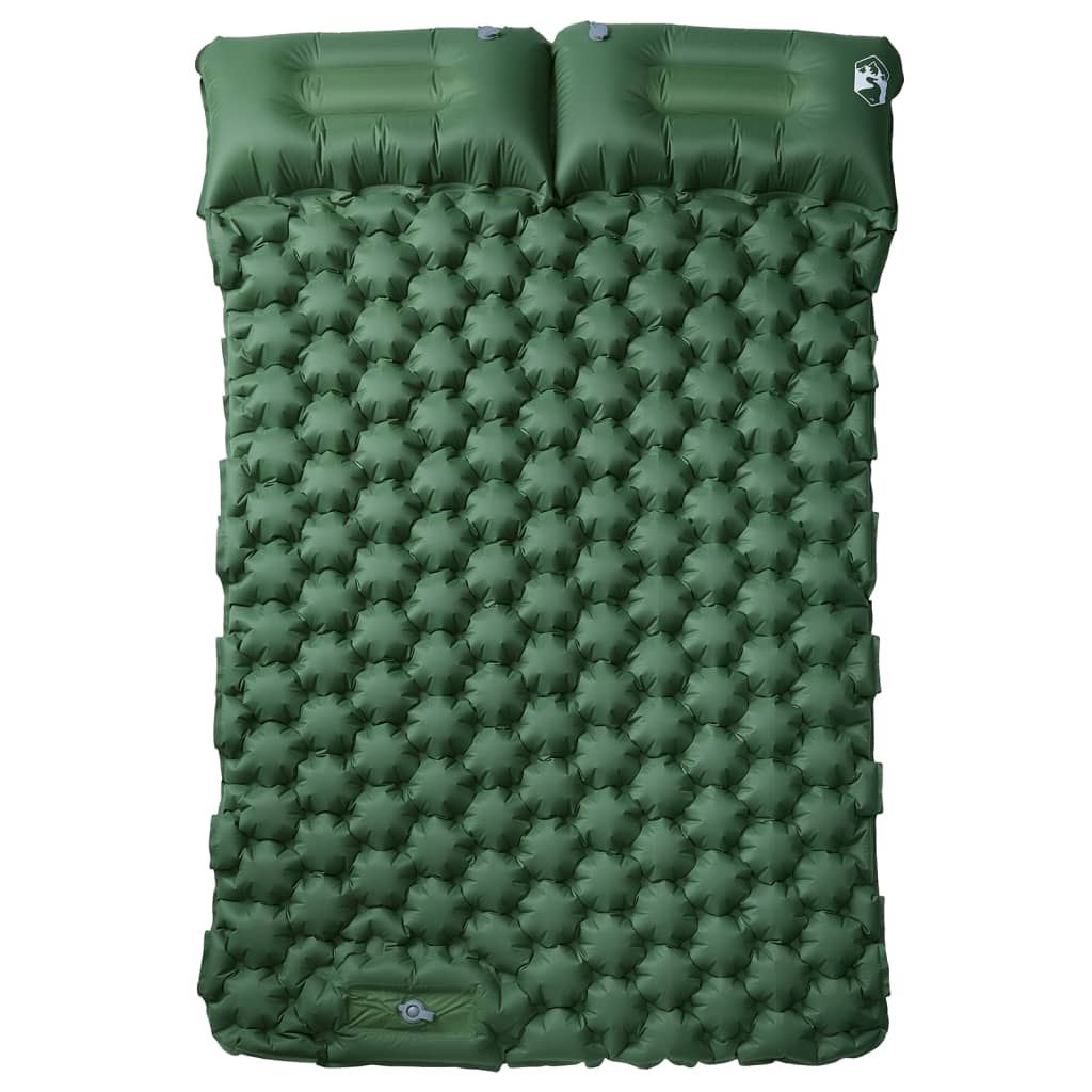 Materasso da campeggio VidaXL con cuscini autogonfiabili per 2 persone verde