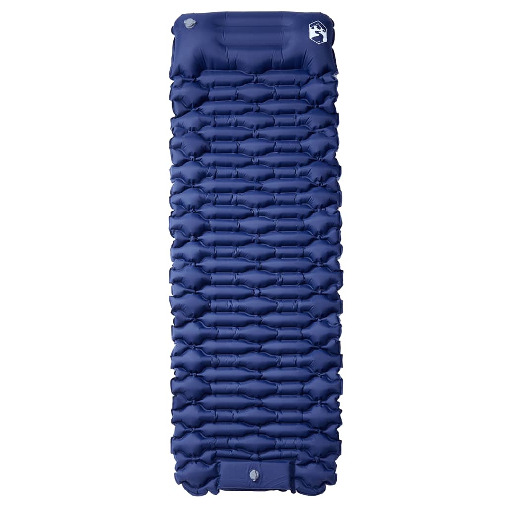 Colchón de campamento de Vidaxl con almohada Selging Singer Navy Blue