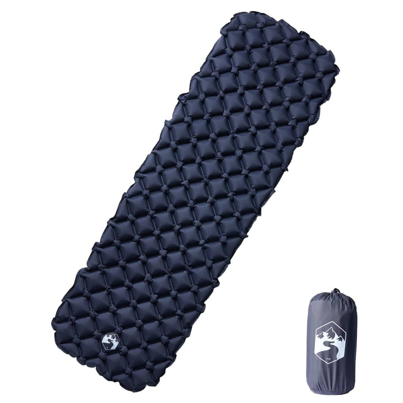 Vidaxl kampeermatras opblaasbaar 190x58x6 cm 1- persoons grijs