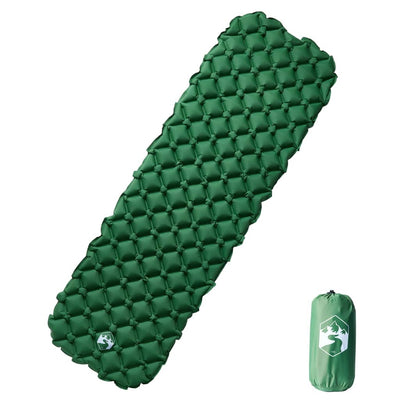 Vidaxl kampeermatras opblaasbaar 190x58x6 cm 1persoons groen