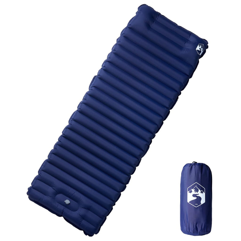 Colchón de campamento de Vidaxl con almohada Selging Singer Navy Blue