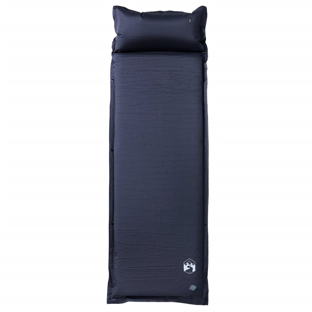 Materasso da campeggio Vidaxl con cuscino da sole grigio