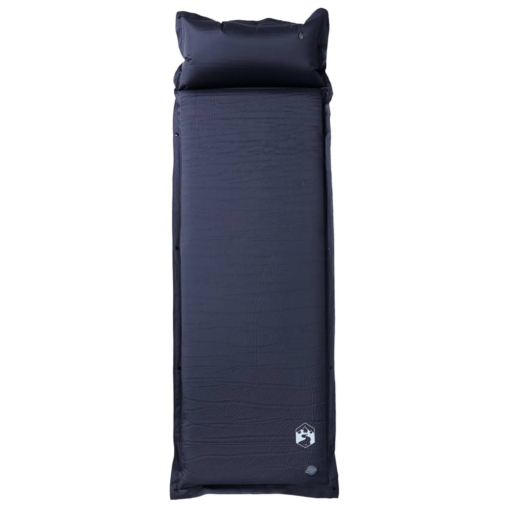 Materasso da campeggio Vidaxl con cuscino da sole grigio