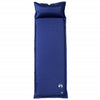 Materasso da campeggio Vidaxl con cuscino autoprodotta singola blu navy