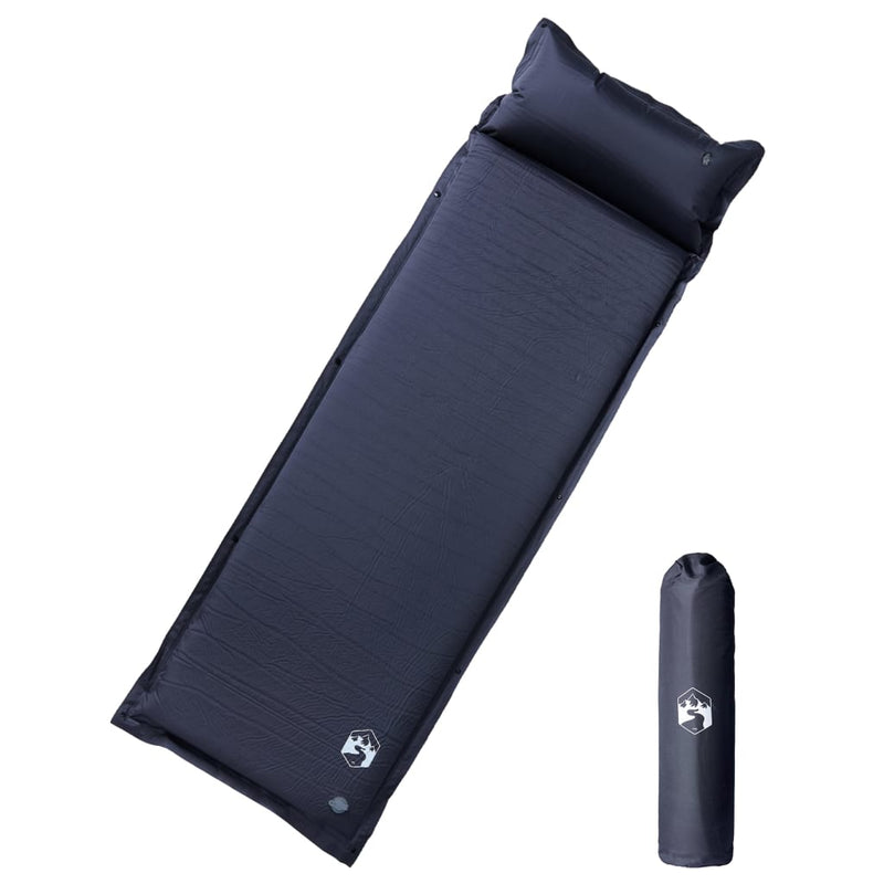 Materasso da campeggio Vidaxl con cuscino da sole grigio