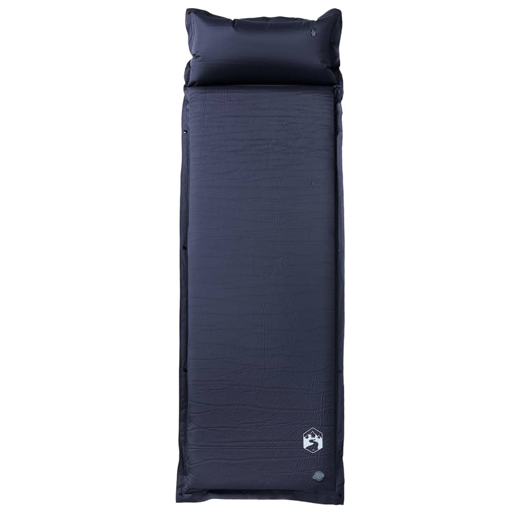 Materasso da campeggio Vidaxl con cuscino da sole grigio