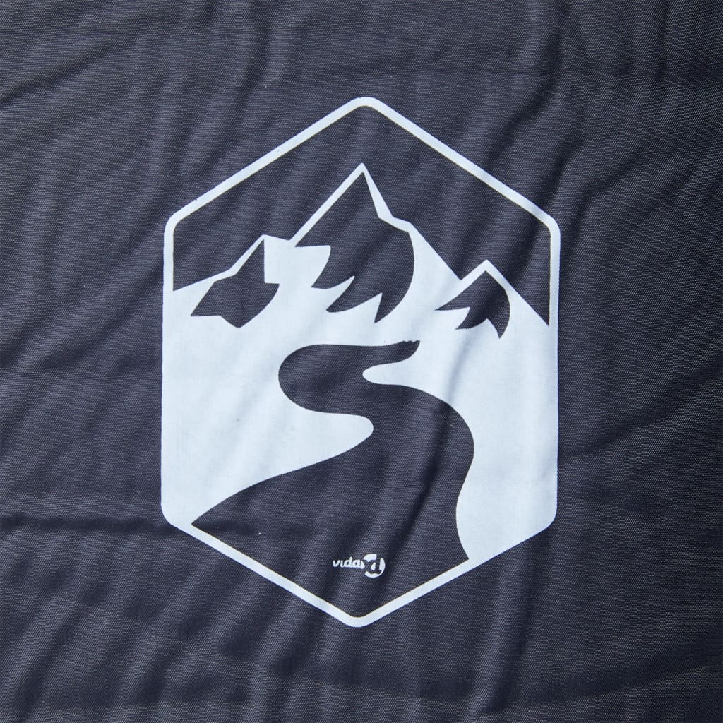 Materasso da campeggio Vidaxl con cuscino da sole grigio