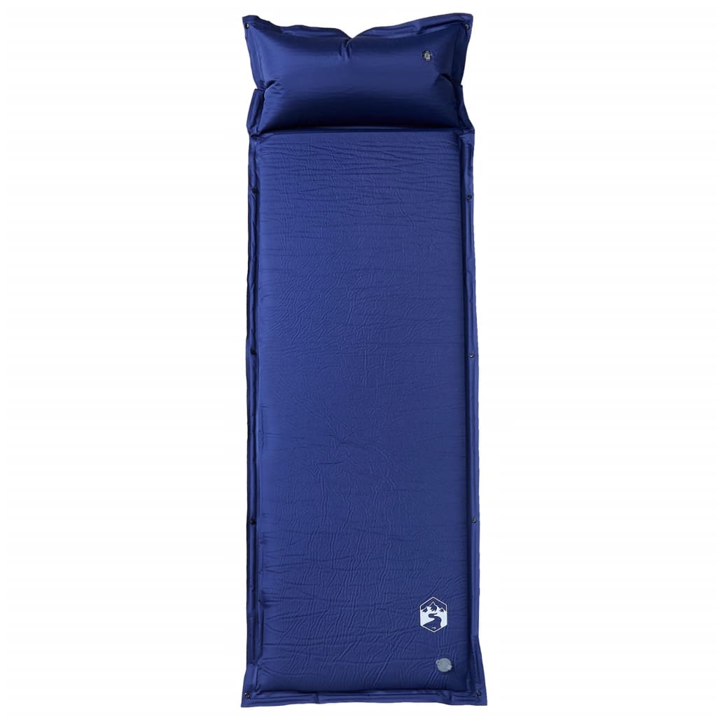 Colchón de campamento de Vidaxl con almohada Selging Singer Navy Blue
