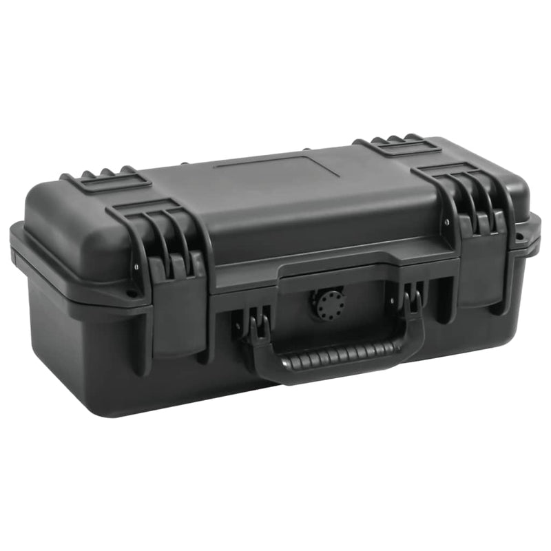 Vidaxl FlightCase portatile 46.5x21.5x17.5 cm pp nero